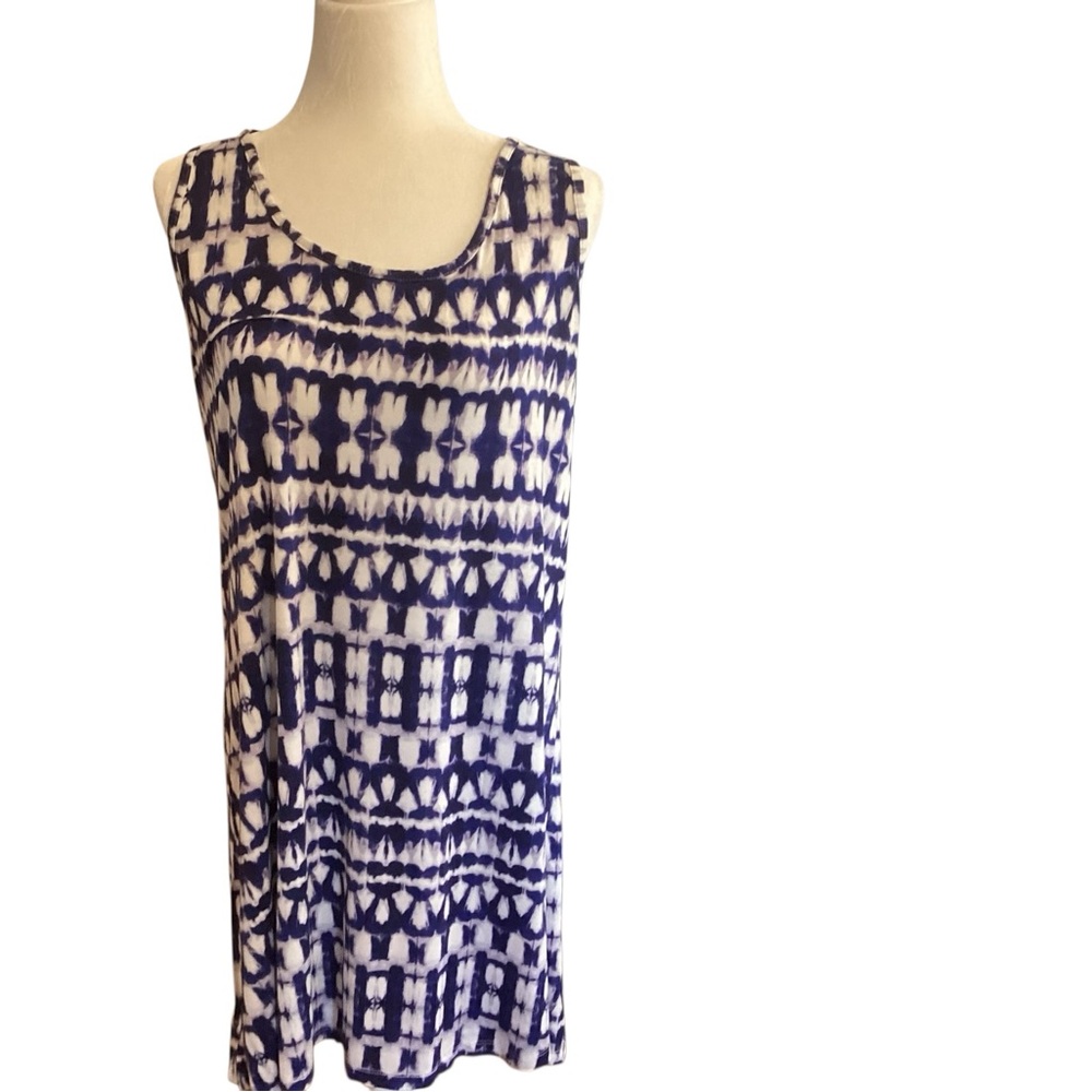 Soma tank dress night shirt in blue size large